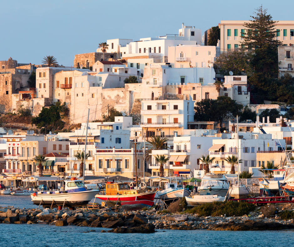 A vibrant Mediterranean port, showcasing the charming architecture and tranquil waters.