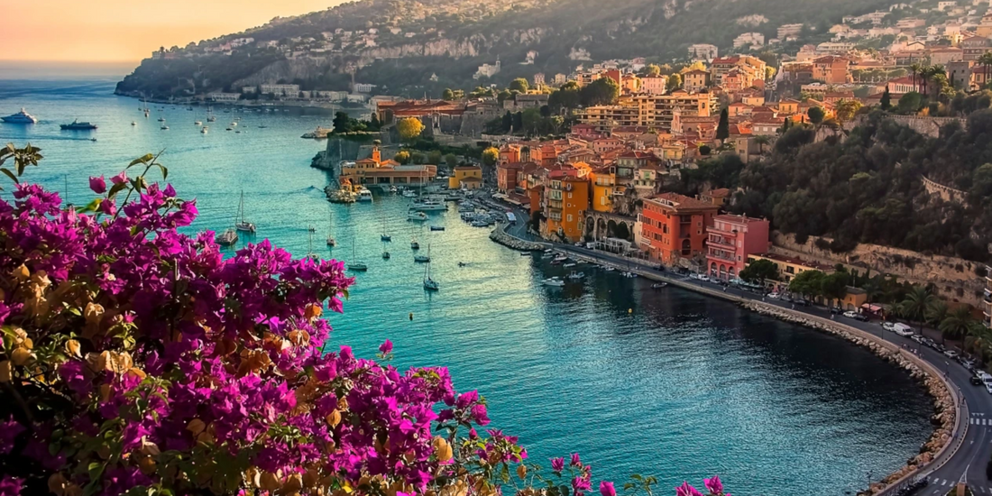 A picture-perfect escape: bougainvillea, boats, and the charm of coastal France.