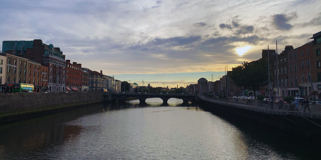 Dublin at dusk, where history meets stillness and the River Liffey carries the city&rsquo;s stories quietly forward.